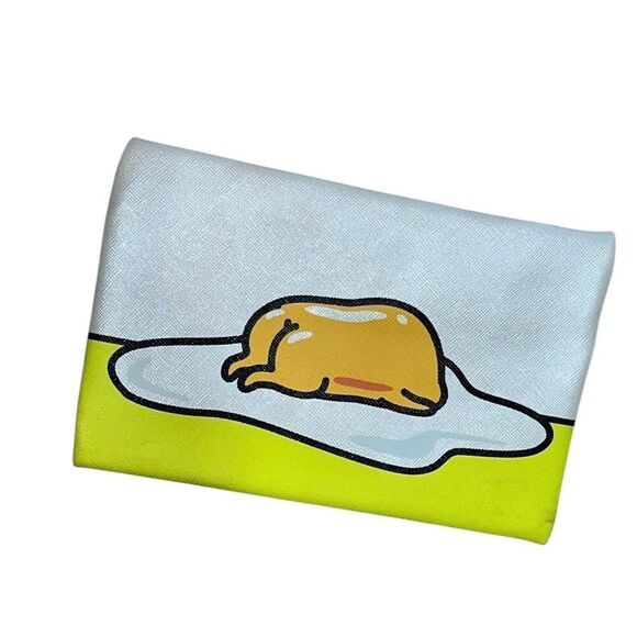 Women's Ipsy Gudetama Sanrio Lazy Egg Makeup Cosmetics Pencil Pouch 7" Zip Bag Z - Picture 3 of 6